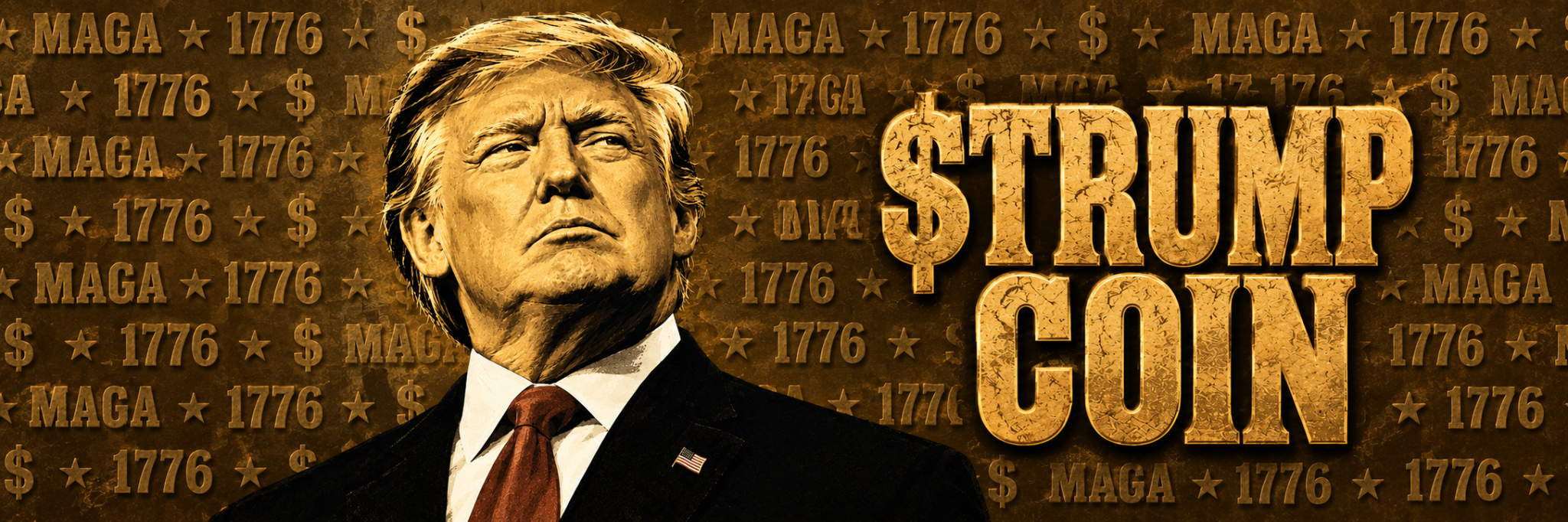 TRUMP COIN gold engraved artwork